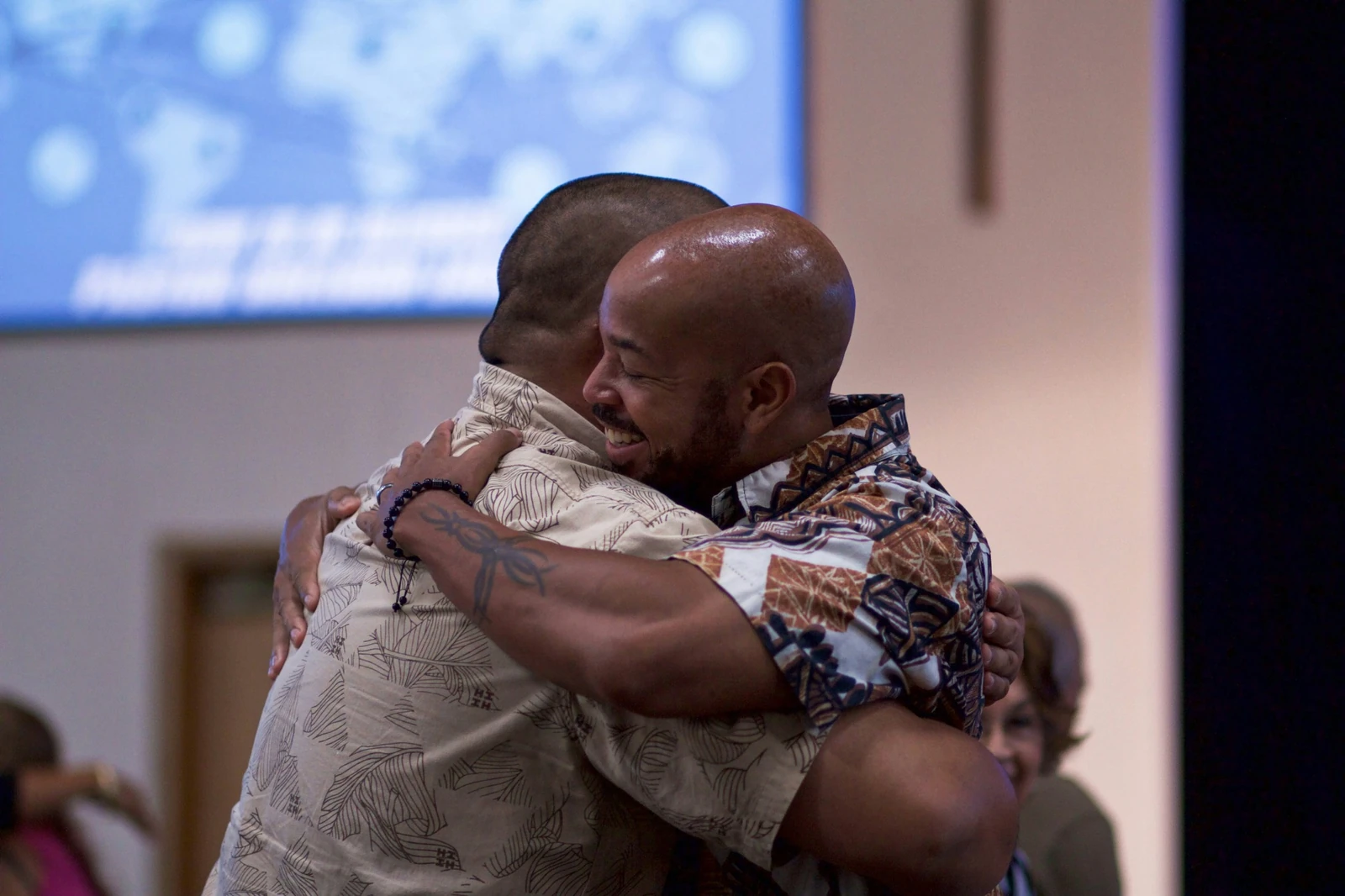Men Hugging At Livingwaters Assemblies Of God Church, Church In Hamilton, NJ